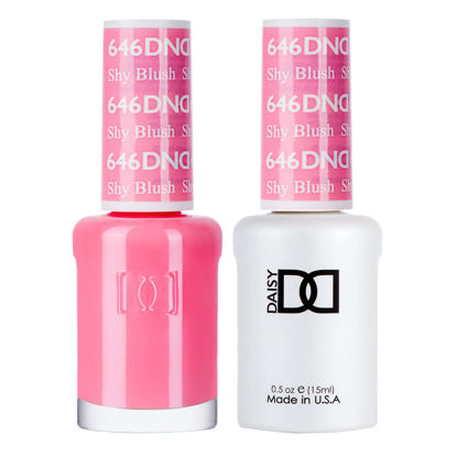 Picture of DND Gel Polish Set - 1 each of Orange Gel Polish and Orange Nail Polish, 646 Shy Pink, 0.5 Fl Oz