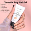 Picture of Makartt Poly Nail Gel Set: Nude & Dark Almond Gel Builder for Extension Neutral Colors Nail Strengthener 3D Diy Hard Gel for Nails Manicures Home Salon-2PCs 30ML