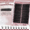 Picture of Yawamica Fluffy Lash Clusters Premade Cluster Eyelash Extensions Wispy Cat Eye Lash Clusters 200D Volume 9-18mm Individual Lashes Left Right Cluster Lashes 240pcs DIY Lash Extension by Self