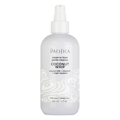 Picture of Pacifica Gentle Foam Face Wash - Coconut Whip Cream Gentle Face Cleanser - Moisturizing Facial Wash for Dry Sensitive Skin, Non-Comedogenic Natural, Vegan & Cruelty-Free Dermatologist Recommended