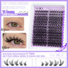 Picture of ALICE Cluster Eyelash Extension Kit Natural Wispy Lash Clusters Kit DIY Lash Extension Kit Fluffy 196pcs 10-18mm Individual Lashes with Mix 4-7mm of Lash Band Lash Glue Lash Twezeers