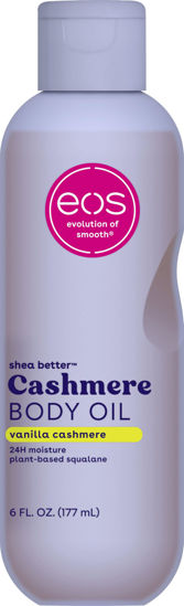 Picture of eos Cashmere Body Oil, Vanilla Cashmere, 24 Hour Moisture, Plant-Based Squalane to Soothe, Soften And Smooth Dry Skin, 6 fl oz