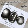 Picture of Double Rhythm Jelly Glass Cat Eye Gel Polish with Magnet 15ML Holographic Glitter Shimmer Translucent Sheer Color Magnetic Nail Polish Salon DIY at Home (Jelly Black-MC1115)