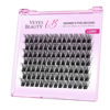 Picture of VEYESBEAUTY Lash Clusters Individual Eyelash Extensions Thin & Invisible Band DIY False Eyelashes for Self-application Newbie's Five-Second Series Wispy Lash Tray, Boldeye 12mm Single Length