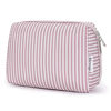 Picture of Narwey Striped Makeup Bag Travel Cosmetic Bag Organizer Toiletry Bag Make Up Bags with Compartments for Women Girls (Large, Dusty Rose Stripe)