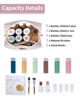 Picture of Narwey Striped Makeup Bag Travel Cosmetic Bag Organizer Toiletry Bag Make Up Bags with Compartments for Women Girls (Large, Dusty Rose Stripe)