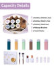 Picture of Narwey Striped Makeup Bag Travel Cosmetic Bag Organizer Toiletry Bag Make Up Bags with Compartments for Women Girls (Large, Purple Stripe)