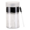 Picture of 100 Pcs Disposable Mascara Wands, Crystal Eyebrow Spoolies Brush for Eyelash Extensions, Makeup Applicators Kits Eyelash Brush with Container (Black)