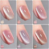 Picture of GAOY Pink Ocean Cat Eye Gel Nail Polish Set with Magnet for Holographic Cat Eye, Salon Gel Manicure and Nail Art DIY at Home