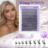 Picture of Lash Clusters Natural Wispy Cluster Eyelash Extensions DIY Individual Lashes D Curl Lash Extension Waterproof Cluster Lashes 224pcs 9-16mm Soft Thin Band by ALICE