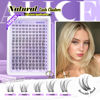 Picture of ALICE Natural Lash Clusters Lash Extensions Invisible Band Waterproof 8-16mm Curl Cluster Eyelash Extensions Wispy Eyelash Clusters Individual Lashes Cluster Lashes