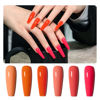 Picture of GAOY Coral Orange Gel Nail Polish, Pink Red Neon Gel Polish Kit for Salon Gel Manicure and Nail Art DIY at Home, Halloween Gifts for Women