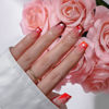 Picture of BTArtboxnails XCOATTIPS French Tip Press on Nails - Red Press On Nails Short, Valentines Square Fake Nails, 160Pcs Soak Off Soft Gel Acrylic Nail Extension in 16 Sizes