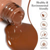 Picture of CANNI Brown Gel Nail Polish, 1Pcs Caramel Brown Coffee Brown Nail Polish Gel Color High Gloss Soak Off UV Gel Nail Manicure Salon DIY