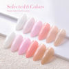 Picture of Born Pretty French Manicure Gel Nail Polish French Base Color Gel Polish Jelly Gel Nail Polish Set Sheer Milky Jelly Nude Pink Gel Polish Nail Art DIY at Home 6PCS