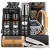 Picture of Isner Mile Beard Grooming Kit for Men Beard Care Kit with Beard Shampoo, Beard Oil, Balm, Brush, Comb, Scissors & Storage Bag Father's Day, Christmas & Birthday Gifts for Men Stocking Stuffers for Him