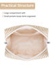 Picture of Narwey Striped Makeup Bag Travel Cosmetic Bag Organizer Toiletry Bag Make Up Bags with Compartments for Women Girls (Large,Brown Stripe)