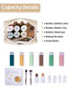 Picture of Narwey Striped Makeup Bag Travel Cosmetic Bag Organizer Toiletry Bag Make Up Bags with Compartments for Women Girls (Large,Brown Stripe)