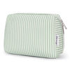 Picture of Narwey Striped Makeup Bag Travel Cosmetic Bag Organizer Toiletry Bag Make Up Bags with Compartments for Women Girls (Large, Mint Green Stripe)