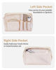 Picture of Narwey Small Striped Makeup Bag for Purse Mini Cosmetic Bag Travel Makeup Pouch Zipper Pouch Cute Make up Bags with Compartments for Women Girls (Brown Stripe, Small)