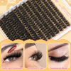 Picture of calphdiar Fluffy Lash Clusters 80D Eyelash Clusters Thick Volume Cluster Eyelash Extensions D Curl Individual Lashes Clusters 10-18mm Wispy Eyelashes Individual 240pcs DIY Lash Extension for Beginners