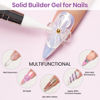 Picture of MIZHSE Solid Builder Gel for Nails, 18g Clear Non-sticky Hard Gel for Nail with Mini U V Nail Lamp, 3D Sculpting Nail Gel for Nail Art Builder Gel for Manicure Home DIY