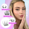 Picture of Pawotence Wispy Lash Clusters Natural Cluster Lashes Extension DIY Natural Eyelash Clusters Extension 10-16mm Individual Lashes False Eyelashes Wispy Soft Cluster Eyelash Extensions