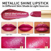 Picture of Oulac Matte Lipstick with Metallic Shine, Comfortable Creamy Texture, Smooth No Grainy Feeling, Vegan & Gluten Free, Full-Coverage Lip Colour 4.3 g, GM15 She's A Lover