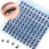 Picture of PHKERATA Natural Eyelash Clusters Wispy Lashes Clusters C Curl 110 pcs Cluster Eyelash Extensions DIY 3D Individual Lashes with Soft Lash Band, 10-16 mm Mix