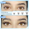 Picture of PHKERATA Natural Eyelash Clusters Wispy Lashes Clusters C Curl 110 pcs Cluster Eyelash Extensions DIY 3D Individual Lashes with Soft Lash Band, 10-16 mm Mix