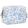 Picture of Narwey Small Cute Floral Makeup Bag for Purse Mini Cosmetic Bag Travel Makeup Pouch Zipper Pouch Cute Make up Bags with Compartments for Women Girls (Little Blue Flower, Small)