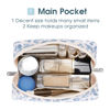 Picture of Narwey Small Cute Floral Makeup Bag for Purse Mini Cosmetic Bag Travel Makeup Pouch Zipper Pouch Cute Make up Bags with Compartments for Women Girls (Little Blue Flower, Small)