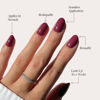 Picture of Glamnetic Press On Nails - Berry Maroon | Opaque Dark Red Maroon Short Round False Nails, Reusable Stick On Fake Nails with Glue | Salon Quality | 12 Sizes - 30 Nail Kit