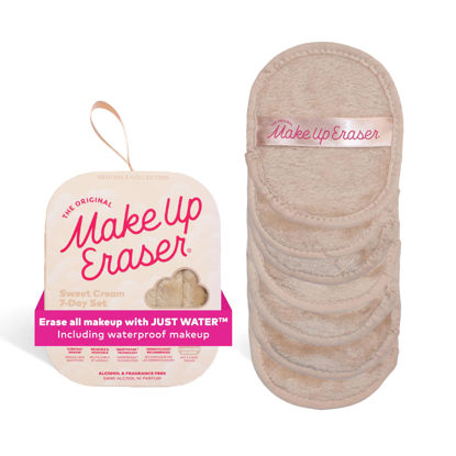 Picture of The Original MakeUp Eraser, 7-Day Set, Erase All Makeup With Just Water, Including Waterproof Mascara, Eyeliner, Foundation, Lipstick, Sunscreen, and More! (Sweet Cream), 7ct.