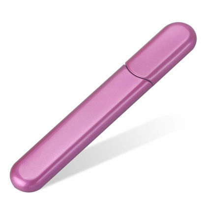 Picture of MiDenso Premium Glass Nail File with Case, Crystal Diamond Salon Best Beauty Nail Buffer for Natural and Acrylic Nails Christmas Gift for Woman and Man,Rose Red