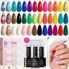 Picture of Beetles Gel Nail Polish Set, 27 Pcs 20 Colors Spring Gel Polish Kit Nude Pink White Red Green Neutral Gel with Base Coat Matte Glossy Top Coat Soak Off UV Pen Stickers Tools Valentines Gifts for Women