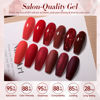 Picture of Born Pretty Red Gel Nail Polish Set Dark Burgundy Wine Red Gel Polish Bloody Mary Valentine's Day Gift Collection Popular Shimmer Glitter Red Nail Gel Soak Off U v LED Gel Nail Art Design Minicure DIY