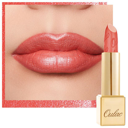 Picture of Oulac Matte Lipstick with Metallic Shine, Comfortable Creamy Texture, Smooth No Grainy Feeling, Vegan & Gluten Free, Full-Coverage Lip Colour 4.3 g, GM12 Celestial