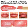 Picture of Oulac Matte Lipstick with Metallic Shine, Comfortable Creamy Texture, Smooth No Grainy Feeling, Vegan & Gluten Free, Full-Coverage Lip Colour 4.3 g, GM12 Celestial