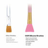 Picture of Cuttte 4pcs Silicone Face Mask Applicators, Flexible Facial Mud Masks Applicator, Hairless Moisturizers Tools, Soft Facial Brushes for Mud, Clay, Charcoal (Peach)