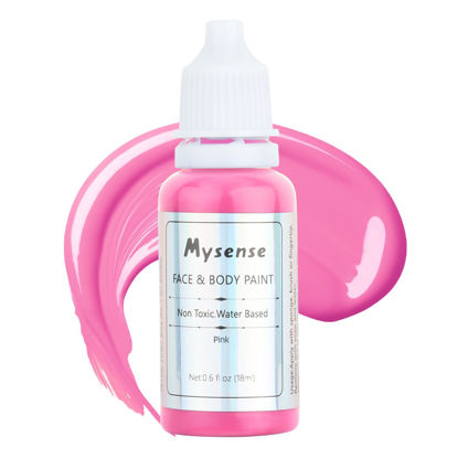 Picture of Mysense Hot Pink Face Body Paint,Easter Bunny Face Paint,Water Based Washable Cream Body Painting for Adults and Children Halloween Costume Cosplay SFX Makeup,0.6oz