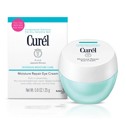 Picture of Curel Japanese Skin Care Moisturizer Repair Eye Cream, Under Eye Cream for Dry, Sensitive Skin, Fragrance Free & pH Balanced, 0.8 Oz