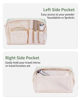 Picture of Narwey Small Striped Makeup Bag for Purse Mini Cosmetic Bag Travel Makeup Pouch Zipper Pouch Cute Make up Bags with Compartments for Women Girls (Mint Green Stripe, Small)