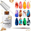 Picture of Beetles Nail Blooming Gel, 20ml Large Capacity Hema Free Clear UV LED Blossom Gel Polish for Spreading Effect Marble Natural Stone Watercolor Floral Print Soak off Uv Gel DIY Valentines Gift for Women