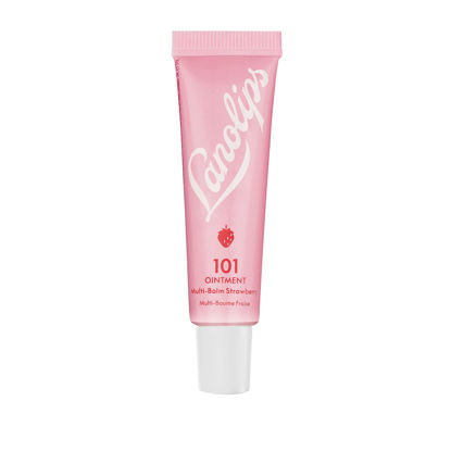 Picture of Lanolips 101 Ointment - Lanolin Lip Balm for Smooth, Hydrated & Healthy Lips - Multipurpose Lip Ointment with Lanolin Oil for Dry Lips, Cuticles & More - Strawberry (0.52 oz)