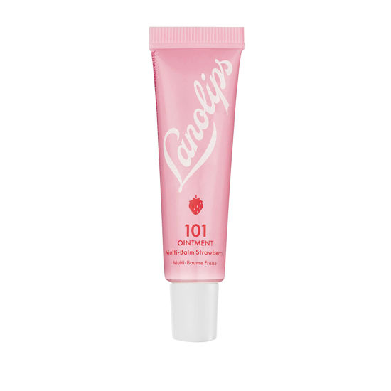 Picture of Lanolips 101 Ointment - Lanolin Lip Balm for Smooth, Hydrated & Healthy Lips - Multipurpose Lip Ointment with Lanolin Oil for Dry Lips, Cuticles & More - Strawberry (0.52 oz)
