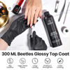 Picture of Beetles Gel Top Coat Bulk 300ml No Wipe Gel Top Coat Refill, Super Large Capacity High Shine Gel Nail Polish Clear Glossy Gel Polish Art Supplies for Nail Techs Manicure Store or Nail Salon Lover