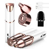 Picture of Womens Eyebrow Facial Trimmer, 2 in1 Facial Hair Removal and Eyebrow Shaver - Face Lips Chin Painless Facial Razor with Replacement Heads