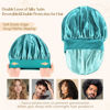 Picture of YANIBEST Bonnet for Men Hair Bonnet for Sleeping Double Layer Satin Bonnets for Black Women Curly Hair Braids,Blue