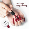 Picture of JODSONE Dark Red Gel Nail Polish 10ml Burgundy Red Gel Polish Deep Red Color Nail Polish Gel High Gloss Soak Off U V Gel Nail French Nail Manicure Salon DIY at Home